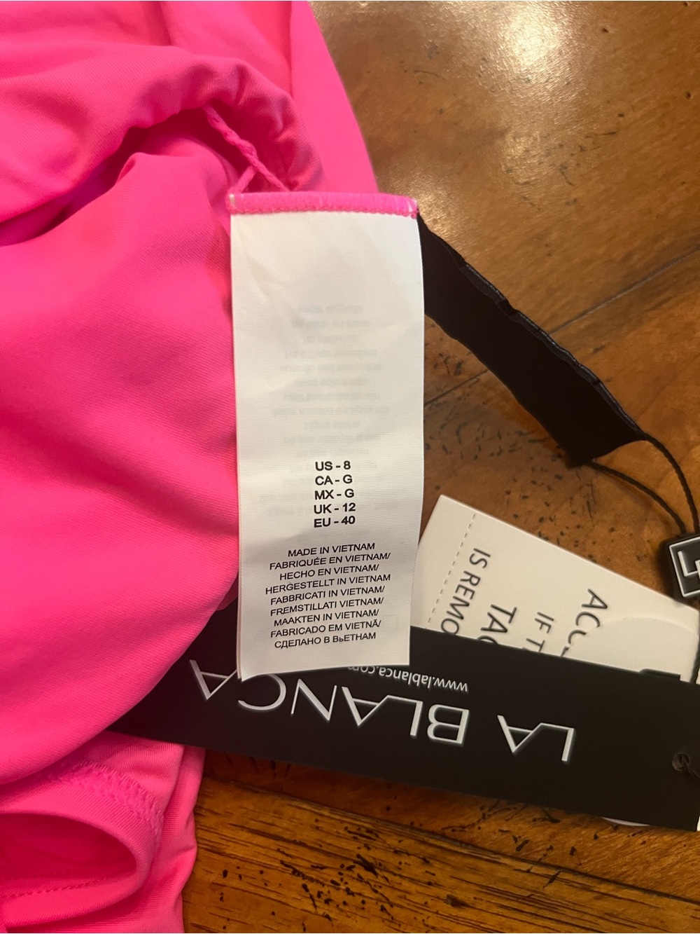 La Blanca Hot Pink Ruffle Swim Skirt - Picture 3 of 6
